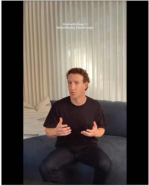 Um vídeo postado por Zuckerberg em sua página do Instagram (imagem = Instagram)