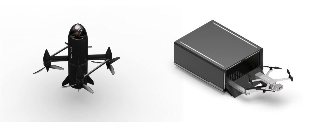 직충돌형 고속드론과 드론스테이션(사진=니어스랩)