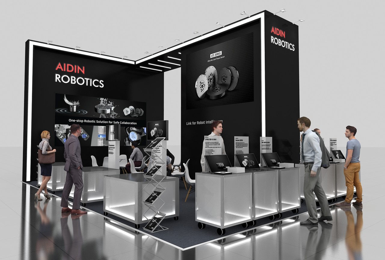 에이딘로보틱스의 2024 스마트공장·자동화산업전(SF+AW) 전시부스 이미지 (사진=에이딘로보틱스)