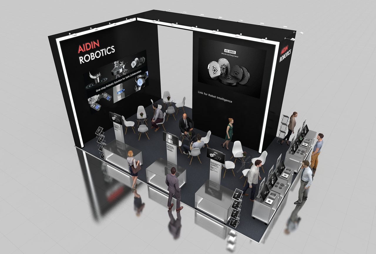 에이딘로보틱스의 SFAW 전시 부스 조감도 (사진=에이딘로보틱스)