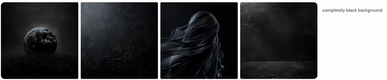 미드저니가 생성한 검정색 배경 이미지(사진=코디 내쉬)