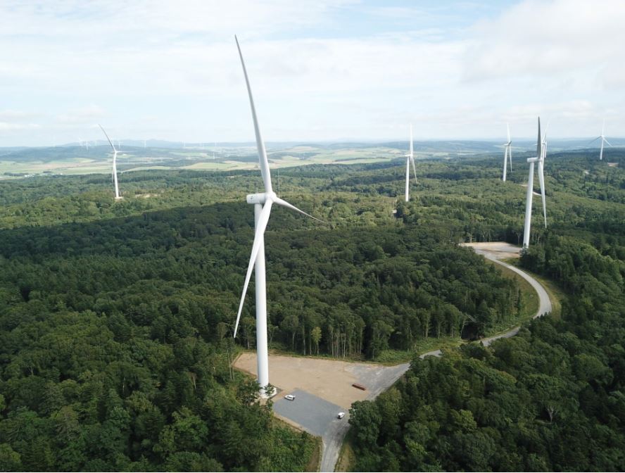 일본 최대급 풍력 발전소 "아카사카 윈드팜" (사진 = 유라스 에너지)