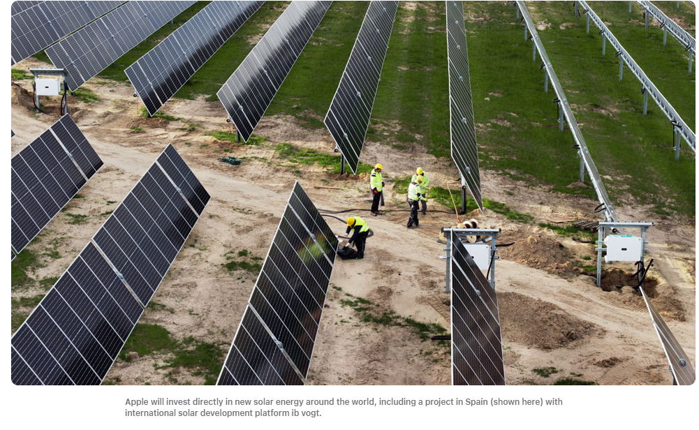 스페인에서 진행 중인 애플의 태양광 프로젝트 (사진=애플)