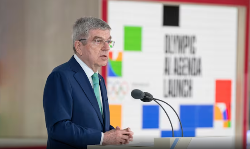 토마스 바흐 IOC 위원장이 AI 전략을 밝히고 있다. (사진=IOC)