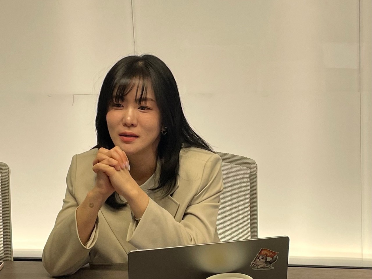 이수지 띵스플로우 대표가 향후 계획을 설명하고 있다.