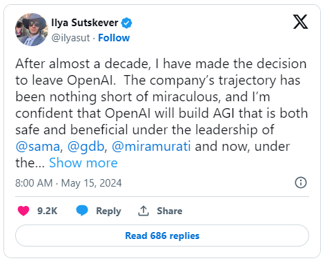 (사진=X, ILya Sutskever)