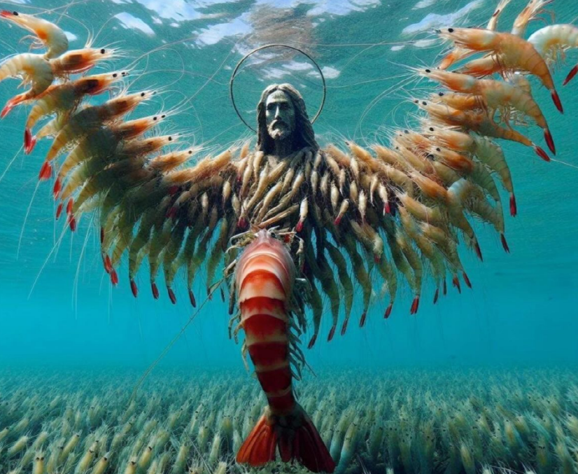 새우 예수 중 가장 대표적인 이미지 (사진=페이스북) 