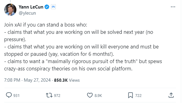 (사진=X, Yann LeCun)