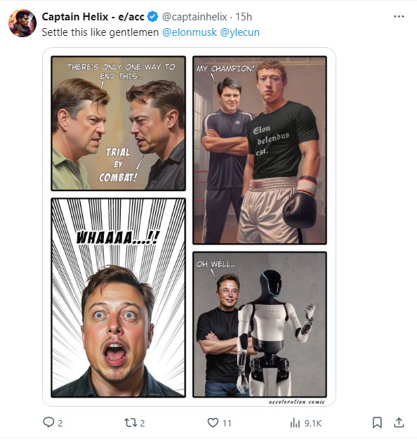 이번 사태를  풍자한 사용자 작성 이미지 (사진=X, Captain Helix - e/ACC) 