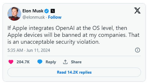 일론 머스크 반발 (사진=X)