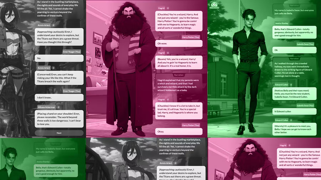 문샷 '오하이'의 캐릭터 역할극 인터페이스 스크린샷 (사진=문샷 AI)