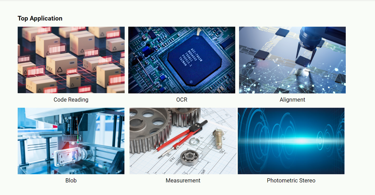 비즈스토어 홈페이지 내 '머신비전 기능' 예시 (사진=비즈캠)