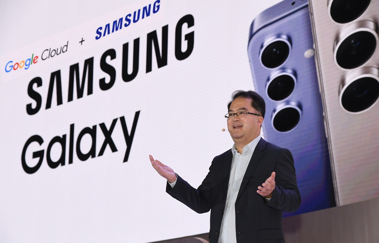 지기성 구글클라우드 코리아 사장이 기조 연설을 진행하고 있다. (사진=구글클라우드)