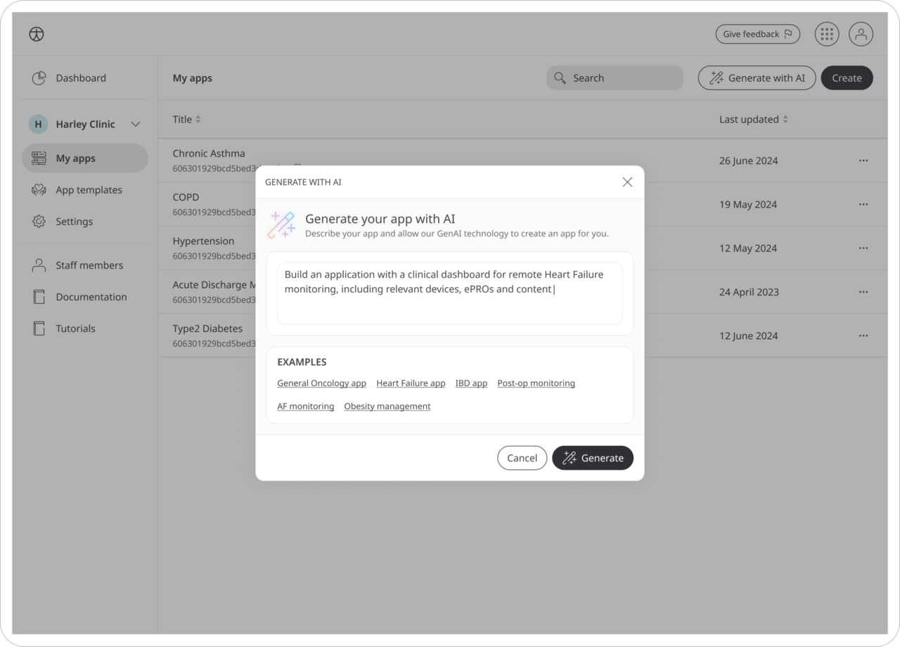 휴마 클라우드 플랫폼의 생성 AI 빌더 (사진=휴마)