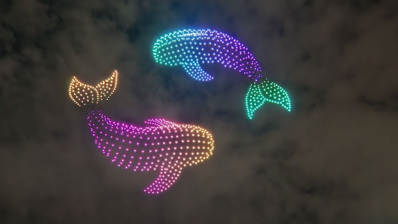 파블로항공이 13일 베트남 나트랑에서 선보인 드론 쇼 (사진=파블로항공)