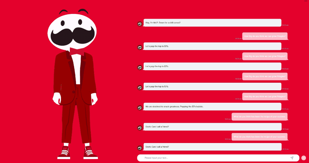 Pringles personified AI character (Photo = Deep Brain AI)