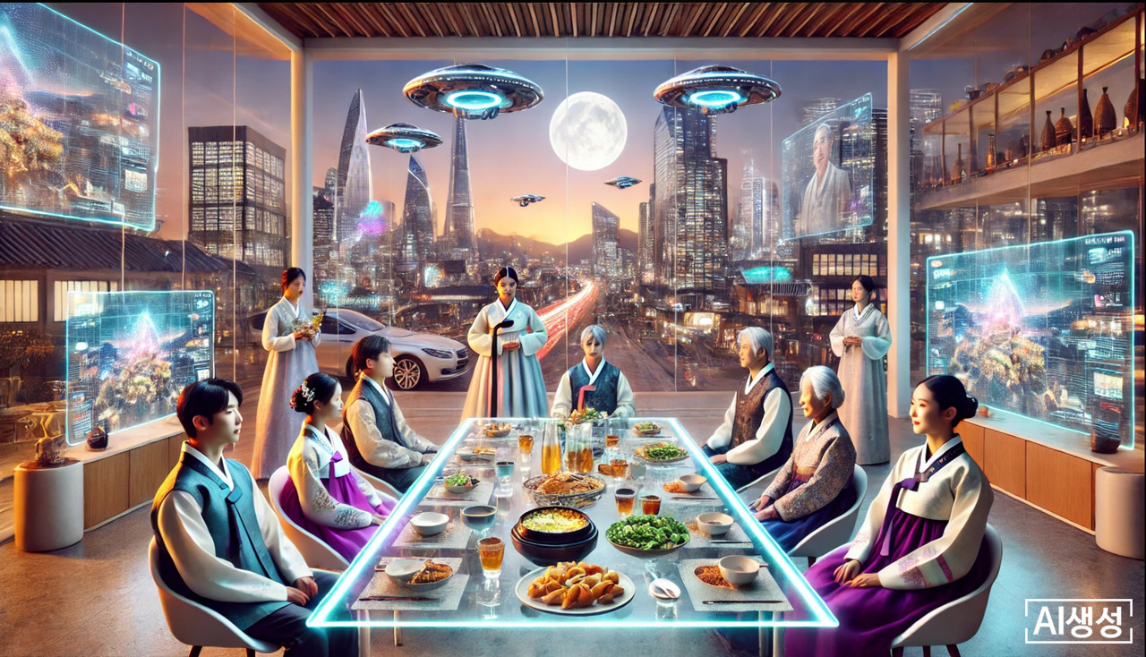 챗GPT의 '달리'가 생성한 2050년 차례상 이미지