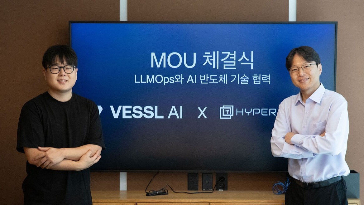 안재만 베슬에이아이 대표((왼쪽), 김주영 하이퍼엑셀 대표 (사진=베슬에이아이)