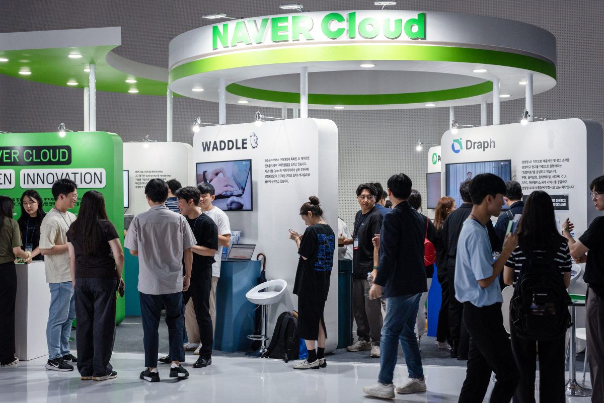 '트라이 에브리싱 2024' 행사장 내 네이버클라우드 부스 전경 (사진=네이버클라우드)