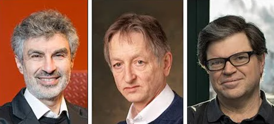 요슈아 벤지오(왼쪽부터), 제프리 힌튼, 얀 르쿤 (사진=ACM)