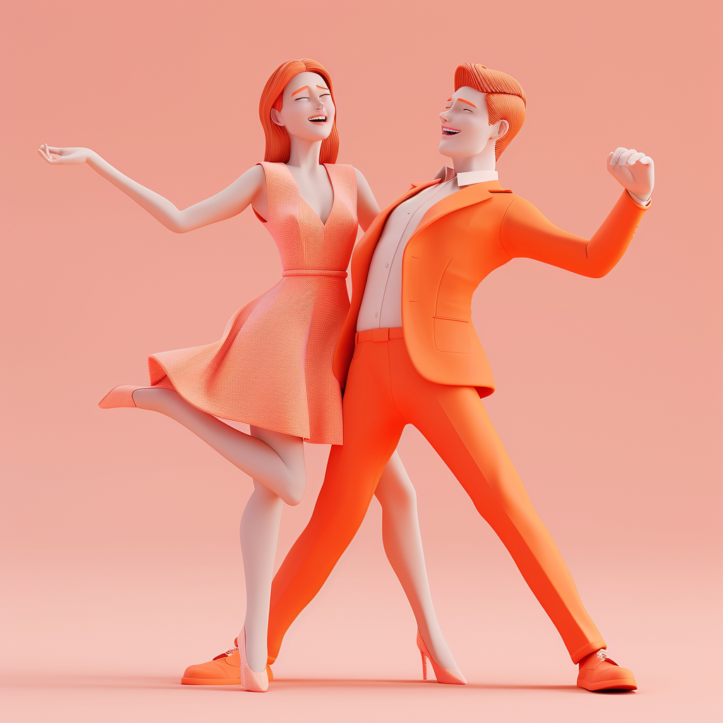 a jazz dance_couple illustration 3d characters (사진=크레비쥬)