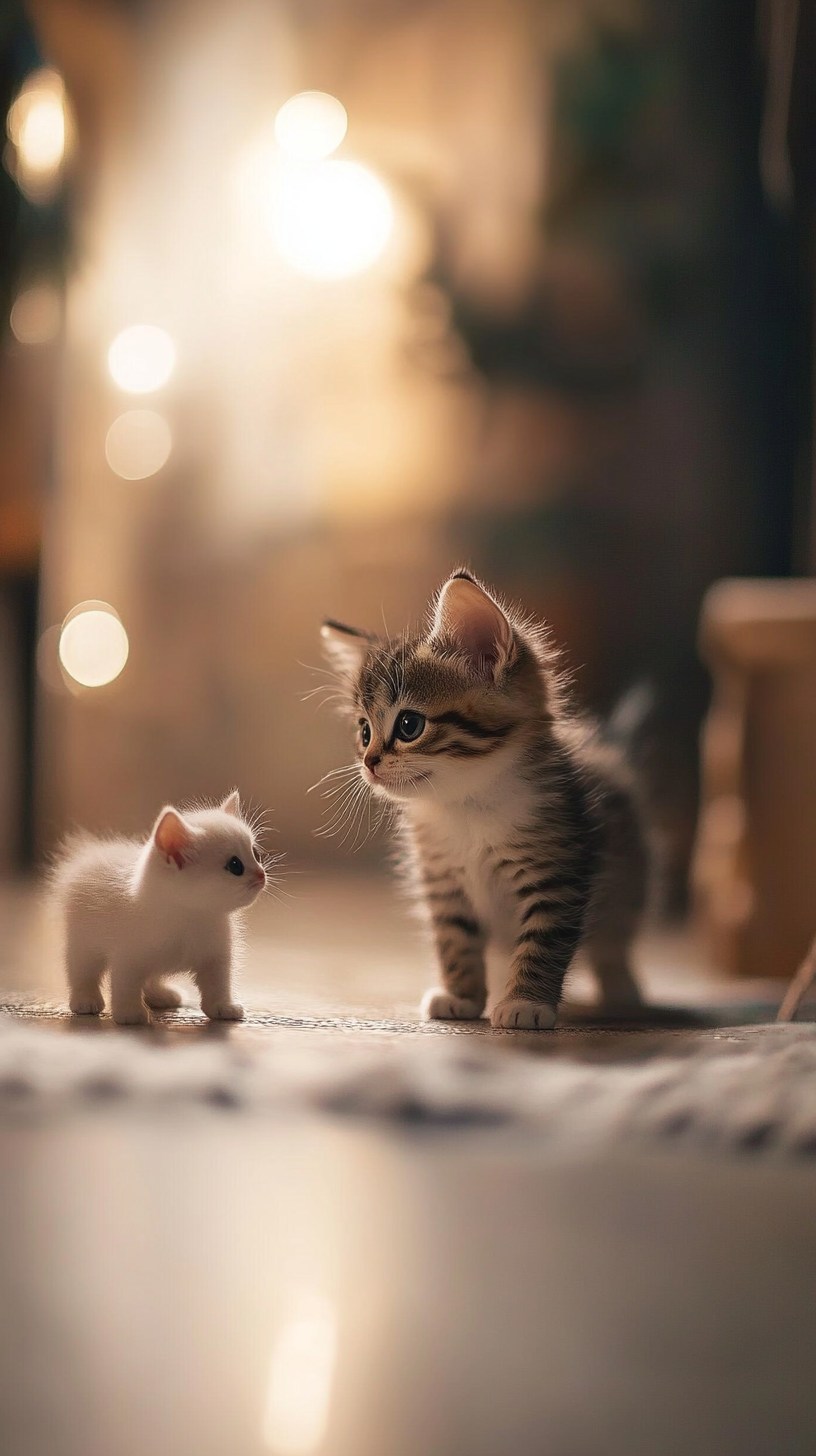 The kitten looks small and curious, with an adorable expression as it takes in its surroundings. (사진=크레비쥬)