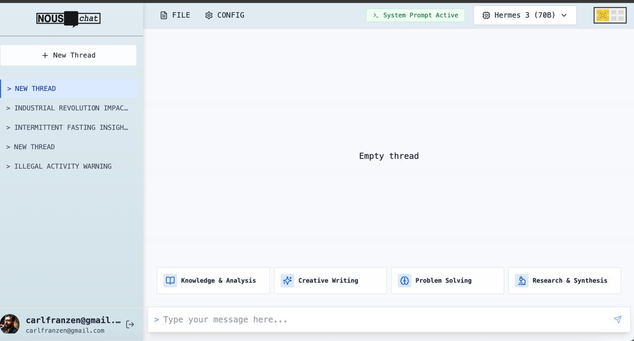 누스 챗 인터페이스 (사진=누스 리서치)