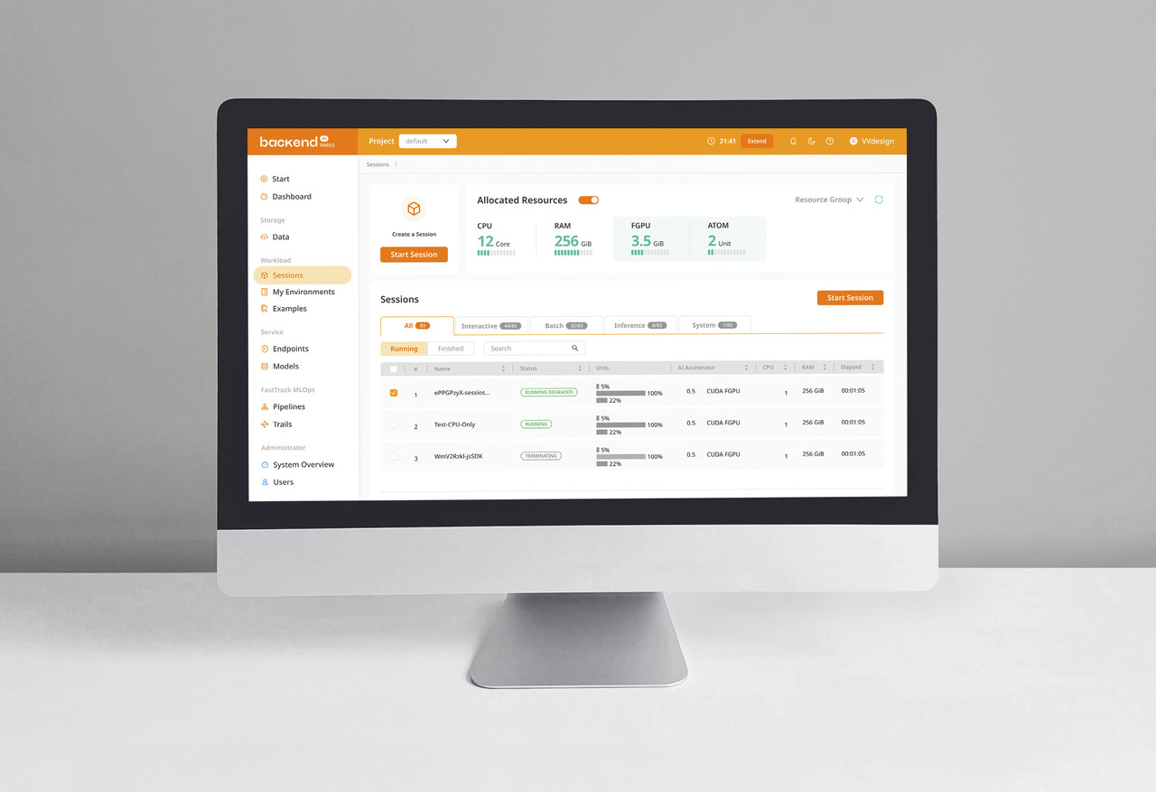 백엔드닷AI 웹 UI 네오 이미지 (사진=래블업)