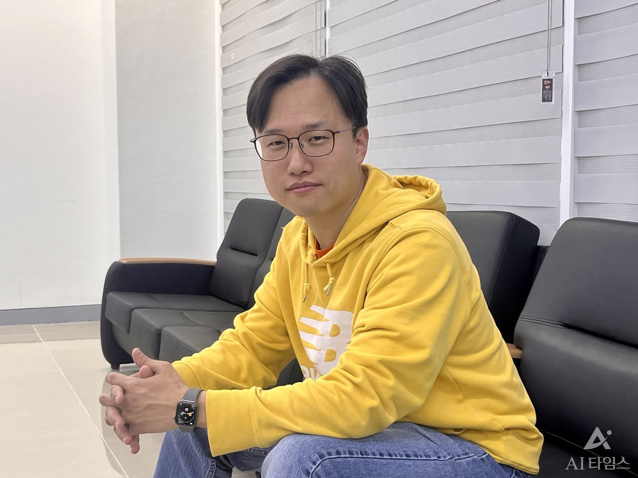 김종민 래블업 매니저가 ‘AI 페스티벌‘에서 래블업 서비스와 채용 계획을 설명했다.