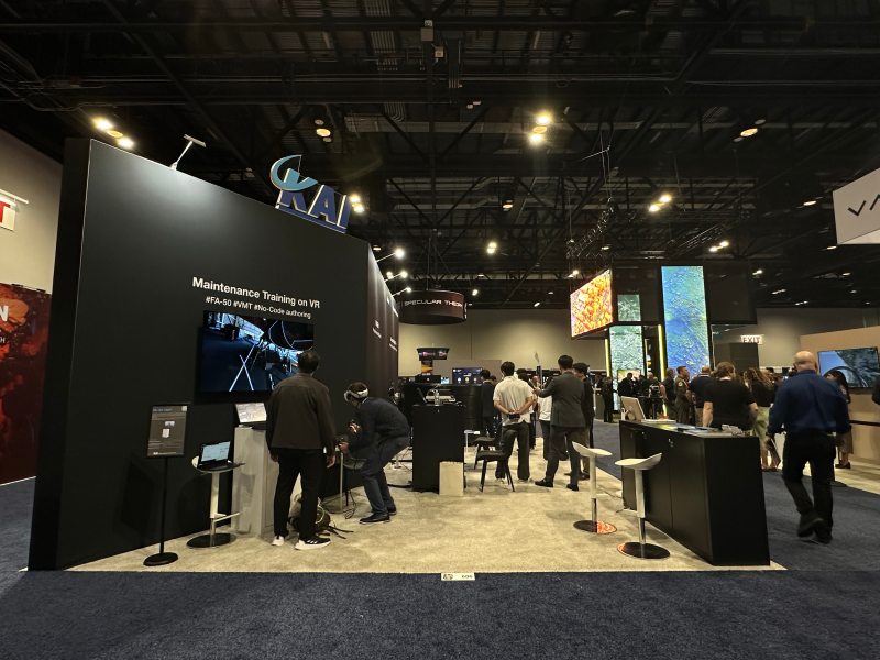 ‘I/ITSEC 2024’ KAI/비브스튜디오스 부스 현장(사진=비브스튜디오스)