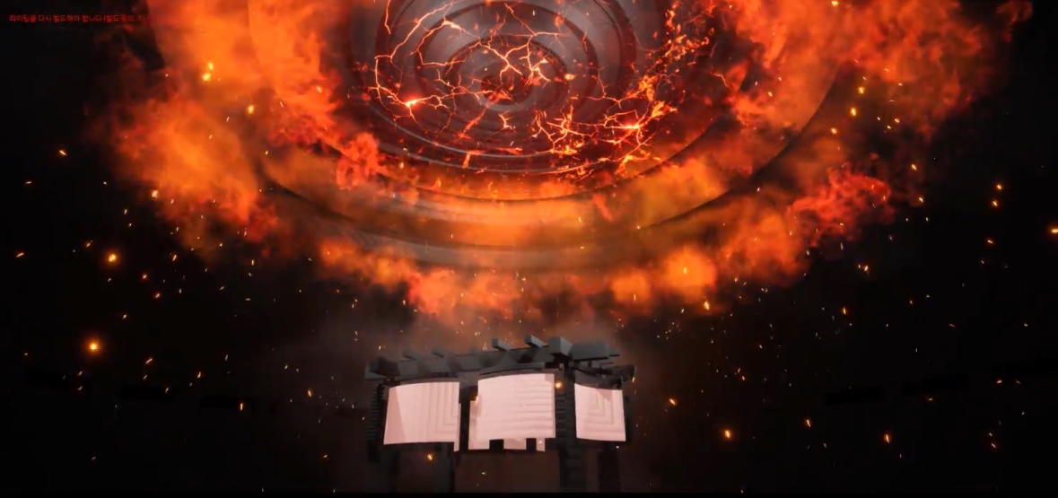 MAMA에서 대상을 수상한 세븐틴의  무대에서 쓰인 AR영상(사진=파프리카 주식회사)