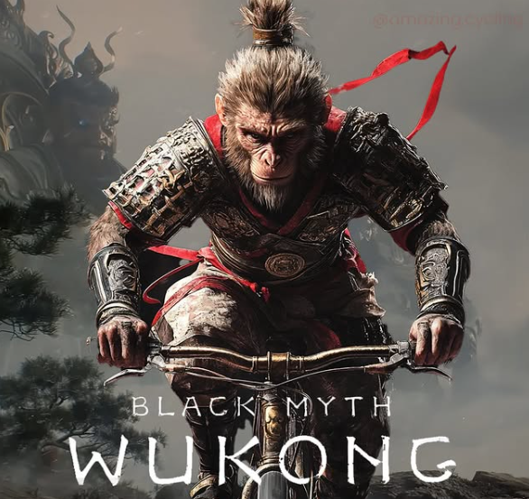 자전거를 탄 몽키 킹 (사진=인스타그램, amazing.cycling)