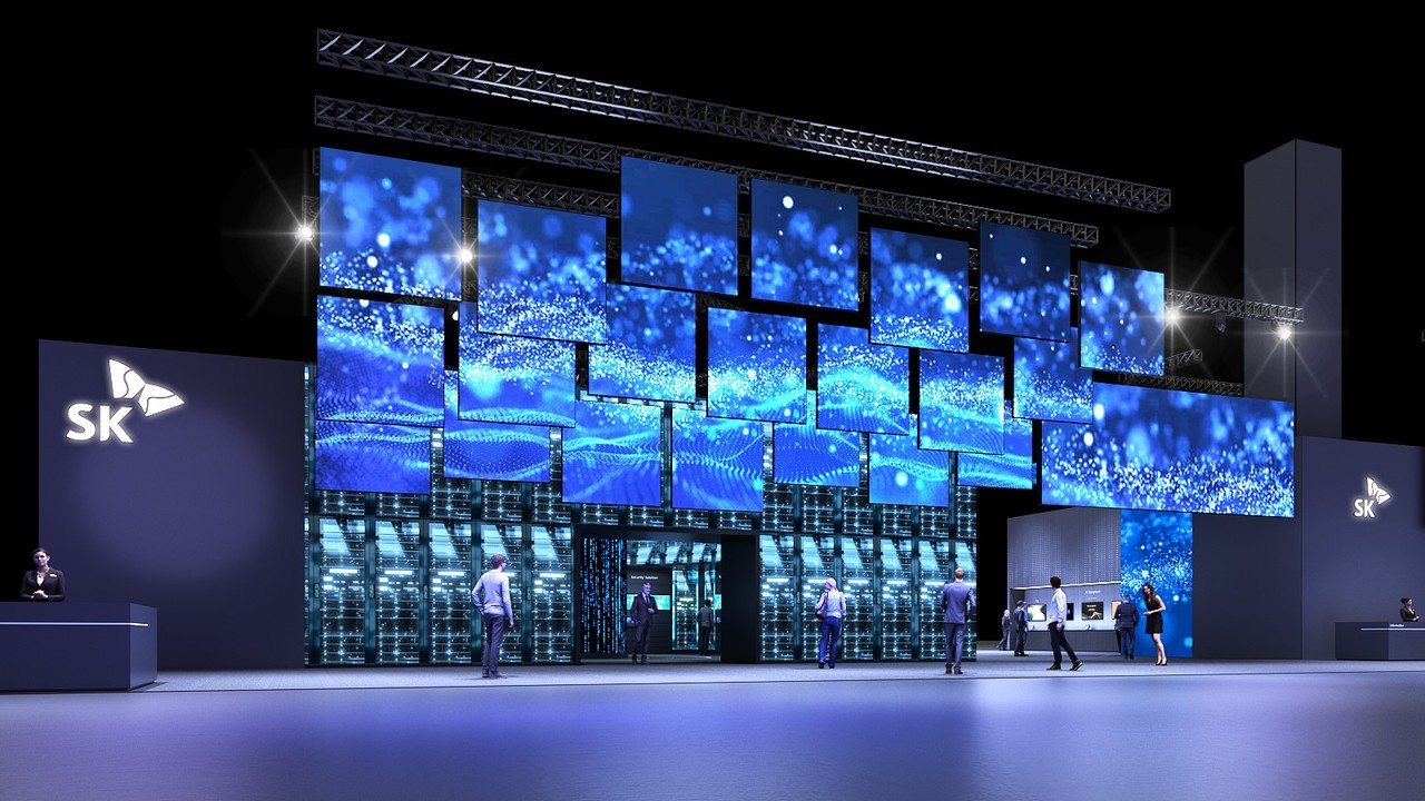 SK그룹 CES 2025 전시장 조경도 (사진=SKT)