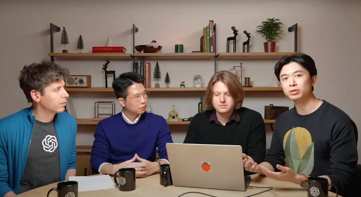 제이슨 웨이 오픈Ai 연구원(오른쪽)이 'o1 프로'에 대해 설명하고 있다. (사진=오픈Ai)