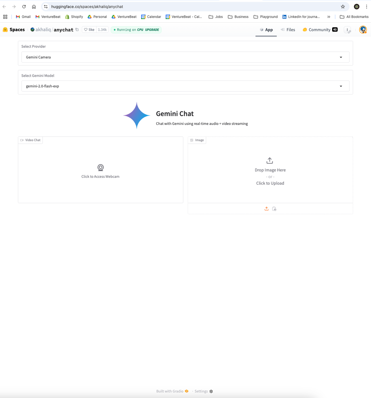 실시간 오디오, 비디오 스트리밍 및 동시 이미지 처리를 위한 실험적 플랫폼 ‘제미나이 챗(Gemini Chat)’  (사진=그라디오)