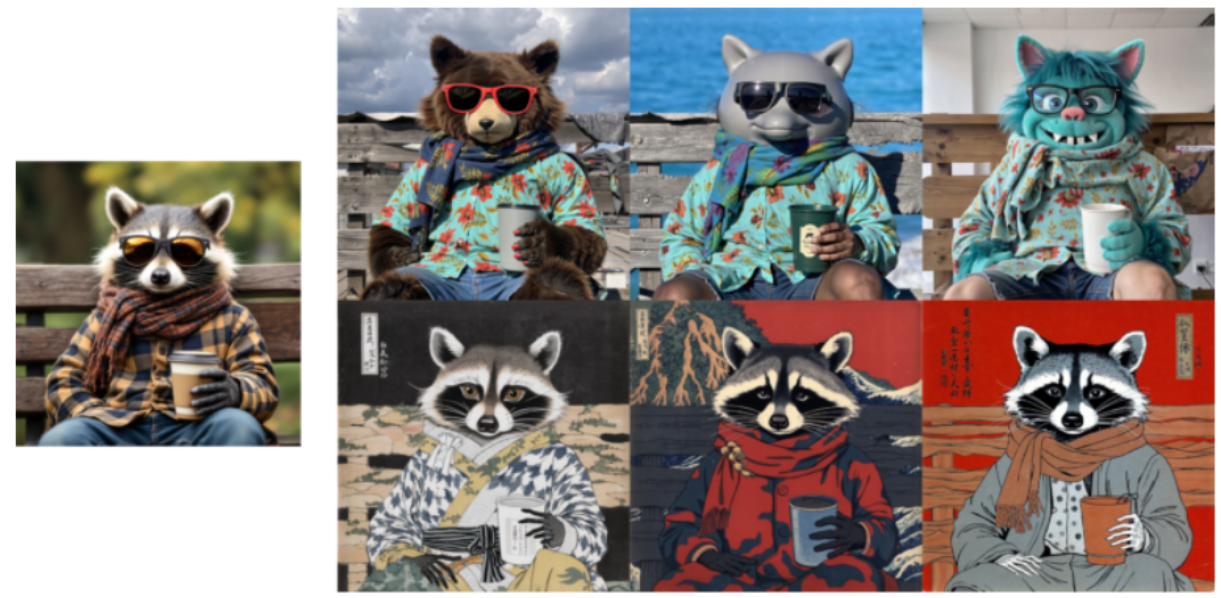 미세조정 뮈해 제공된 이미지(좌)와 미세조정된 모델이 생성한 이미지(우) (사진=블랙 포레스트 앱스)