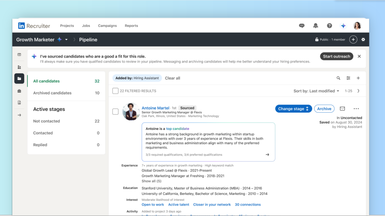 채용 담당 AI 에이전트 (사진=링크드인)
