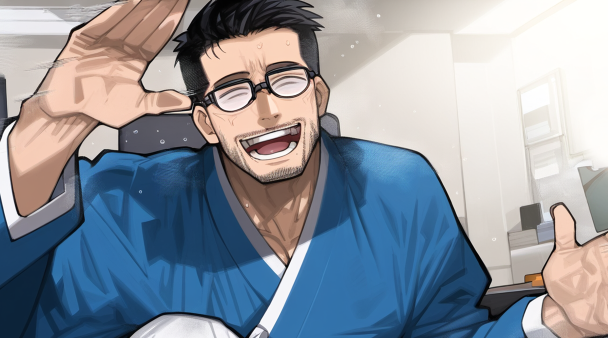 직장 다닌다는 말에 삼촌의 호감도가 100으로 올랐다. (사진=뤼튼)