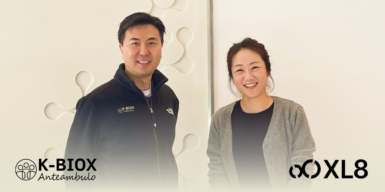 이상은 XL8 마케팅 이사(오른쪽)와 리시연 K-바이오X 대표운영위원 (사진=XL8)