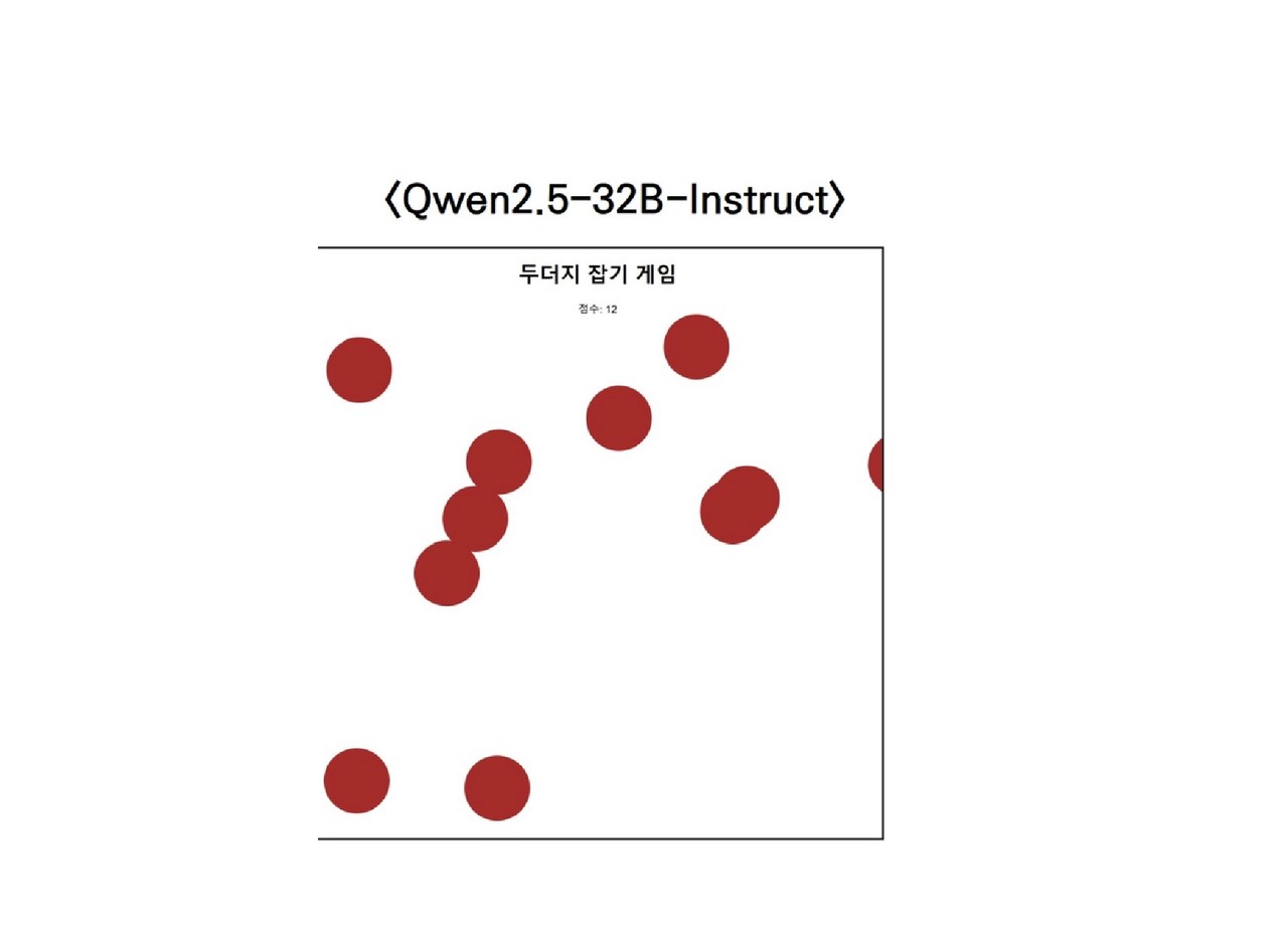 큐원 모델이 생성한 두더지 게임 코드 (사진=티쓰리큐)