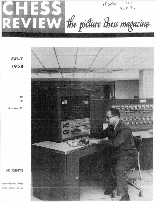 1958년 체스 잡지에 실린 알렉스 번스타인 (사진=IBM)