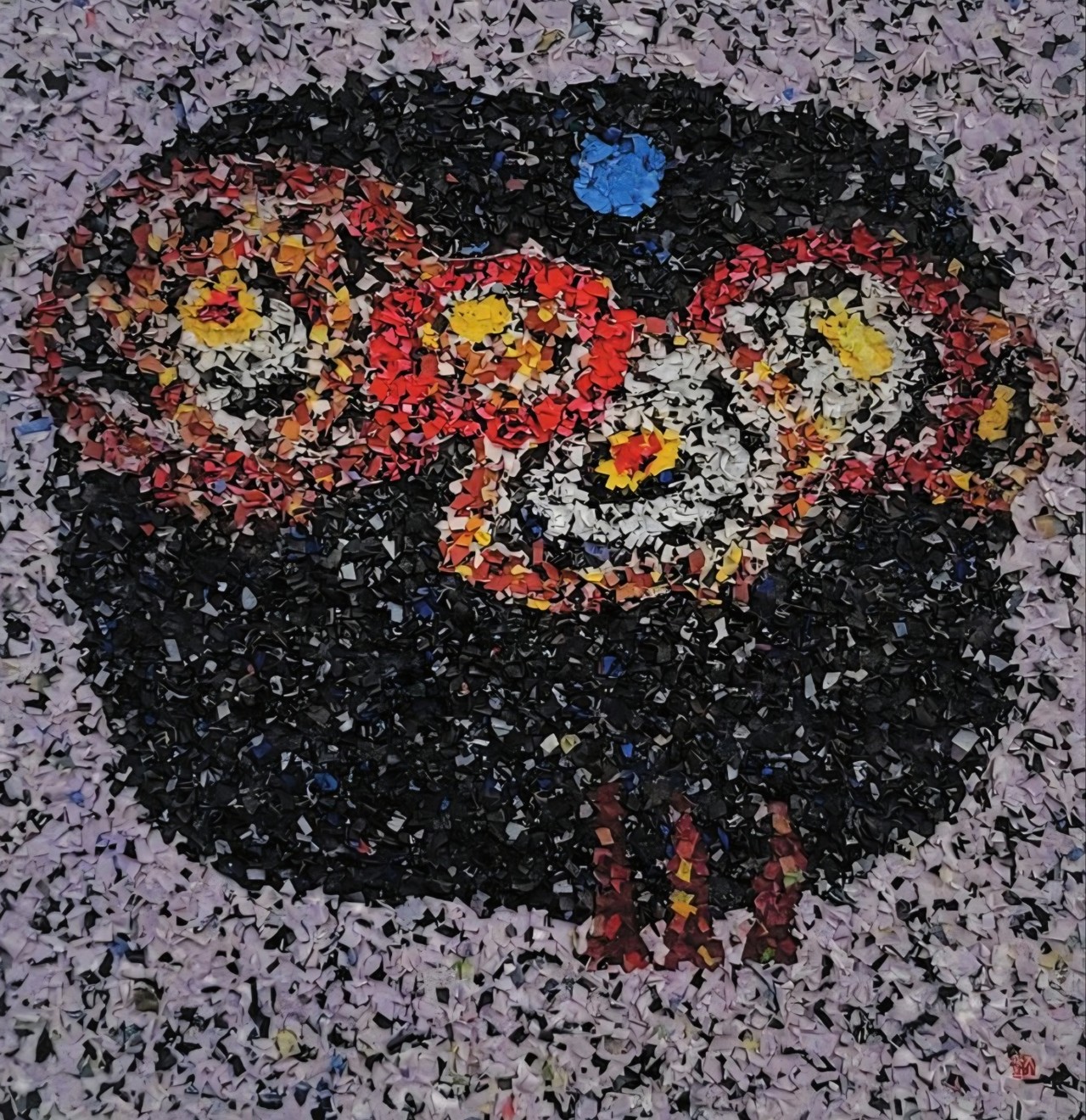 Cho Kwang -ik. -Nolar Flower Garden / 73.0 × 73.0cm / Pieces of ink in Ink Panel 2023