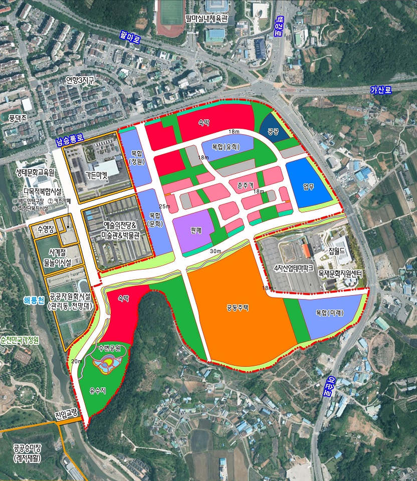 순천시 연향들 토지이용계획도 (사진=순천시)