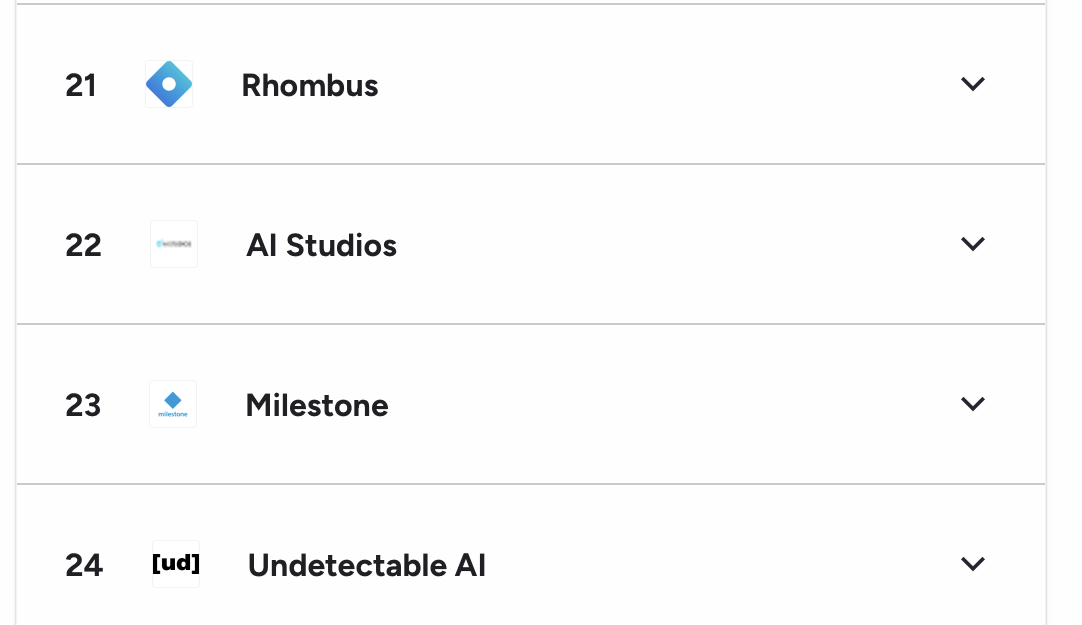 22위에 오른 딥브레인AI ‘AI 스튜디오’ (사진=G2)