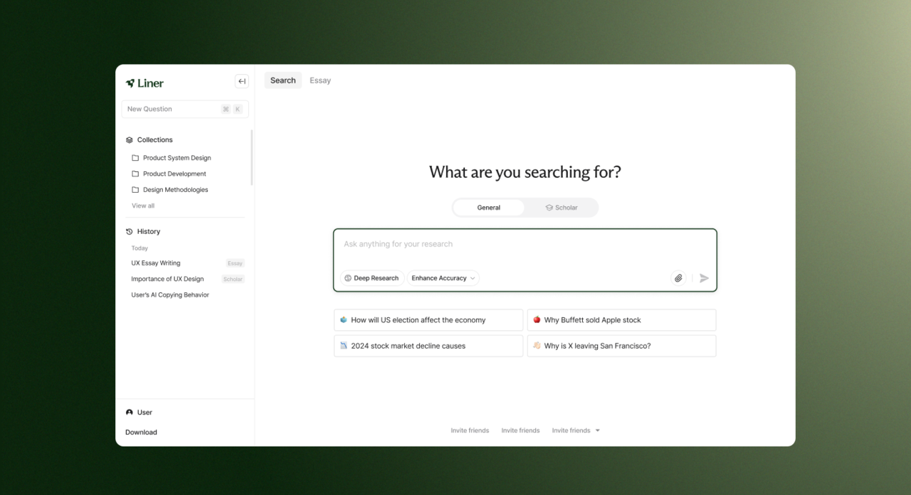 새로운 BI가 적용된 라이너 메인 화면 (사진=라이너)