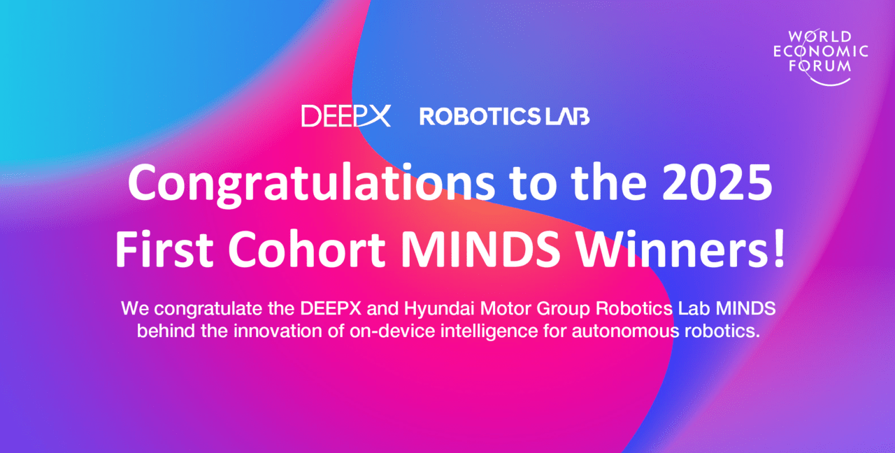 세계경제포럼 MINDS선정 축하 배너 (사진=딥엑스)