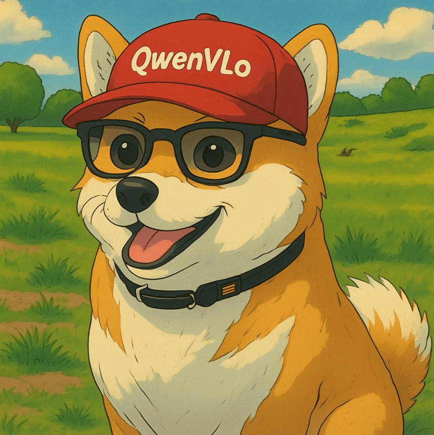 시바견 이미지를 생성한 뒤 배경과 액세서리, 문구 등을 추가하고 지브리 스타일로 변환한 예 (사진=알리바바)