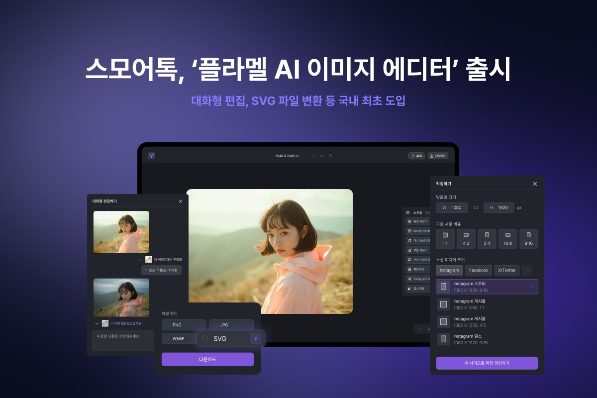 스모어톡, 이미지 편집 도구 '플라멜 AI 에디터' 정식 출시 - 뉴스 썸네일 이미지