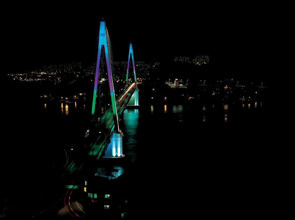 여수 돌산대교 야경