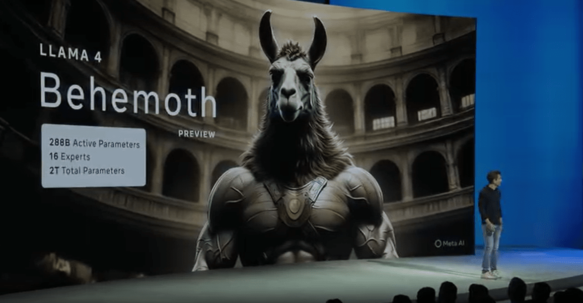 지난 4월29일 열린 '라마콘 2025'에서 라마 4 베히모스를 소개하는 모습 (사진=메타)